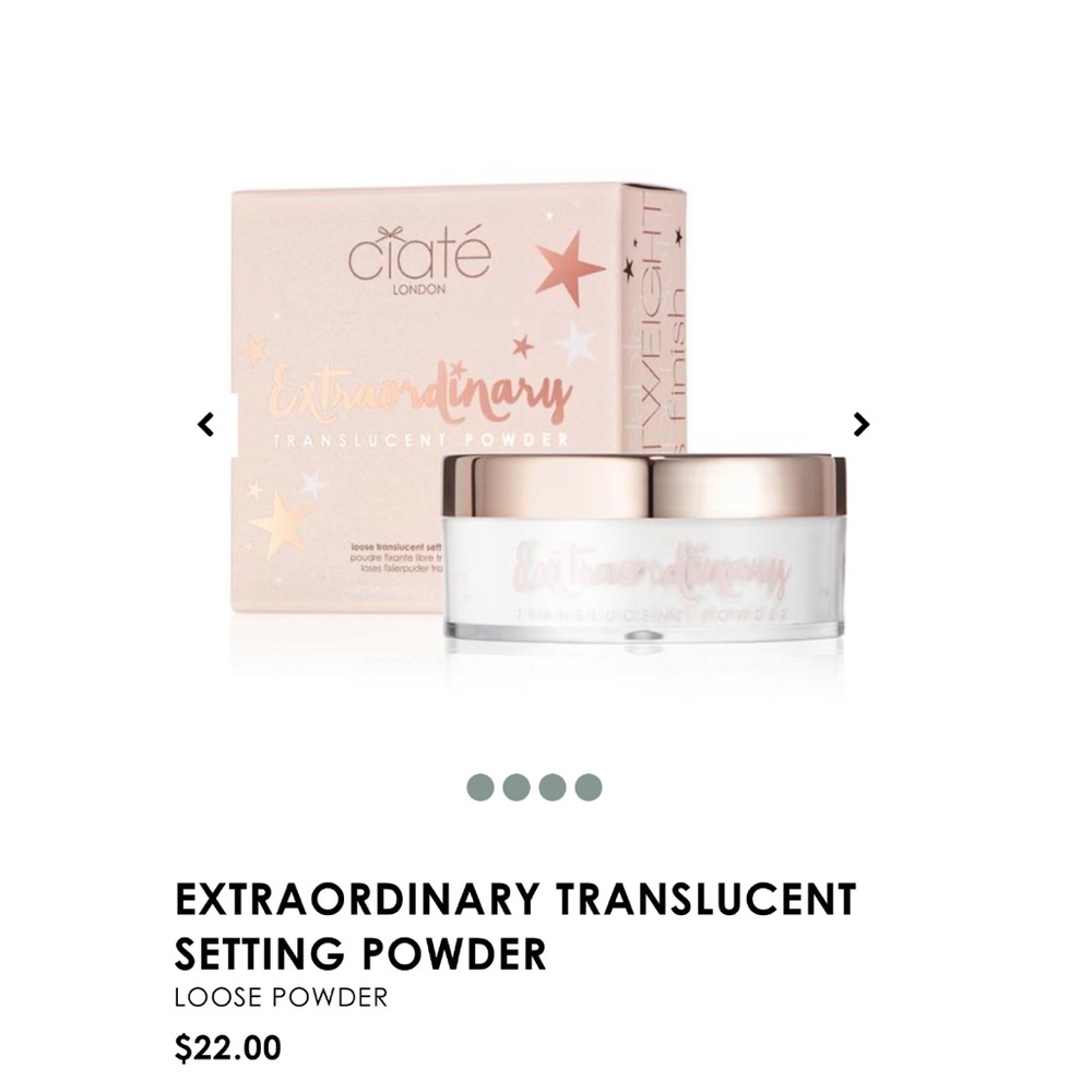 Extraordinary translucent setting powder